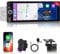 1 Din 6,86 HD Touchscreen Autoradio mit Drahtlos Carplay und Android Auto - 1 Din Radio Unterstützung Mirror Link FM RDS EQ Bluetooth + 12 Led Rückfahrkamera&Mic