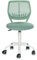 Homy Casa Schreibtischstuhl aus Leinenstoff, ergonomischer Drehstuhl ohne Armlehne, höhenverstellbar, Bürostuhl, Heimbüro, für Kinder, Teenager, Kaktusgrün