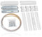 SPARES2GO Universal Integrated Fridge Door Slide Mounting Bracket Fixing Kit with cupboard fixing brackets (pack of 4)