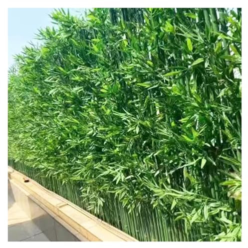 Kunstpflanze 100 120 150 180 200cm Hohe künstliche Bambushalme mit Blättern, Fake Bamboo Pole Privatsphäre Zaun für Yard Patio Garten Dekor, Outdoor Faux Greenery Wand/ Indoor Raumteiler(H-1.2m (47 1/
