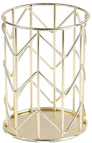 ZHCHAO 10.5 x 8cm 1pc Rose Gold Home Desk Stationery Decor Pen Pencil Pot Holder Container Organizer(Argento)