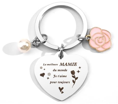 Yritioa Cadeau Mamie,Cadeau Fete Des Grand Mere,Cadeau Grand Mere,Cadeau Anniversaire Mamie,Cadeau Grand Parent,Idee Cadeau Grand Mere,Cadeau Moins De 10 Euros,Porte Clef Mamie,Cadeau Mamie Noel