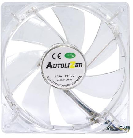 80mm White LEDs PC Fans, Sleeve Bearing Silent Cooling Fan for Computer PC Cases, CPU Coolers