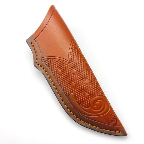 Braun Messerscheide,Leder Messerholster,Gürtelschnalle Messerscheide,5,5 Zoll Lederscheide Messertasche Fixed Blade Taschen Messer Scheide,EDC Werkzeuge Messer Holster Jagdmesser Küchenmesserhalter