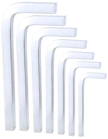 Set di 7 chiavi a forma di L a testa quadrata Set di cacciaviti per aree strette Chiavi piegate Chiave a brugola