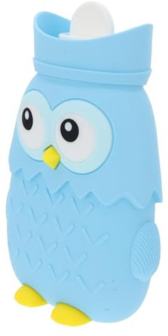WESIEVYA 1Stk Eule Wasserbeutel Heizwasserbeutel Heißwasserbeutel Hals Wärmflasche Handwärmer Armwärmer warmhalte kuschelig strapazierfähiger Wärmbeutel tragbare Wärmflasche Kieselgel Blue