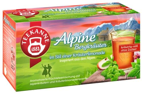 TEEKANNE Alpine Bergkräuter – Kräutertee mit alpinen Kräutern – Harmonisch & Aromatisch – Wohltuender Kräutergenuss – TEEKANNE Qualität