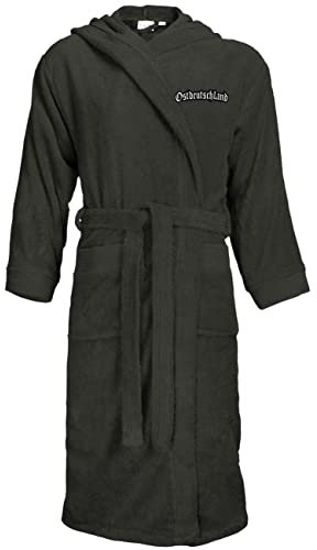 Spaß Kostet Bademantel für Damen & Herren mit Kapuze Ostdeutschland härter als der Rest Größe S bis XXXL Morgenmantel Unisex