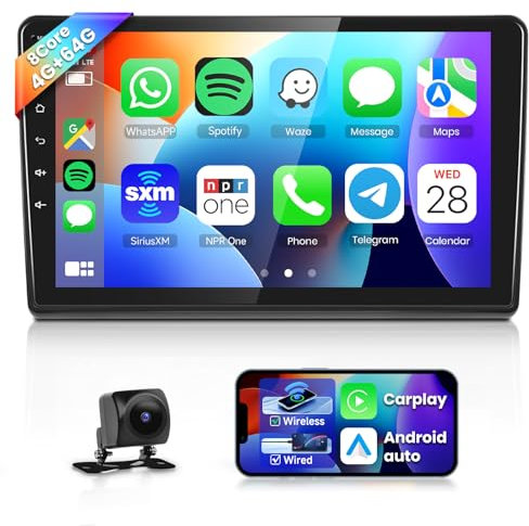 8 Kern 4G+64G Autoradio Android 15 für Fiat Ducato 3/Peugeot Boxer 2/Citroen Jumper 2 2011-2022, 9 Zoll HD IPS Touchscreen Auto Radio mit Carplay Android Auto GPS Wi-Fi Bluetooth FM RDS Rückfahrkamera