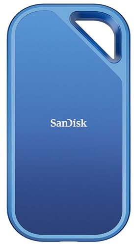 SanDisk Creator Pro Portable NVMe SSD 1TB, up to 2000 MB/s read/write speeds for demanding workflows, 3 Meter drop protection, IP65 water & dust resistance, 1 Month Adobe Creative Cloud included.
