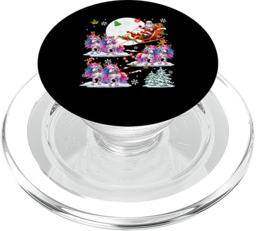 Weihnachtsmann-Sonnenbrille, Schlitten, Rentier, Einhörner, Liebhaber, Kinder PopSockets PopGrip für MagSafe