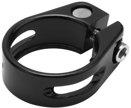 Morsetto per sella da 31,8 mm, in lega di alluminio, per mountain bike, reggisella, per mountain bike, bicicletta, colore nero, leggero e stabile, ideale per mountain bike, bici da corsa