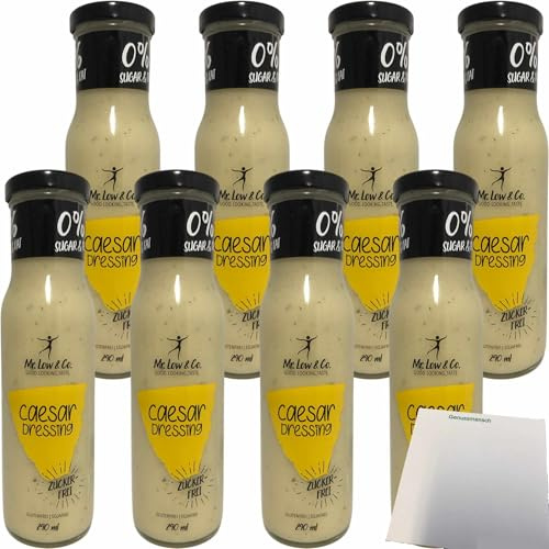 usy Bundle für Mr. Lowcarb Dressing Caesar 8er Pack (8x240ml Glas) + usy Block