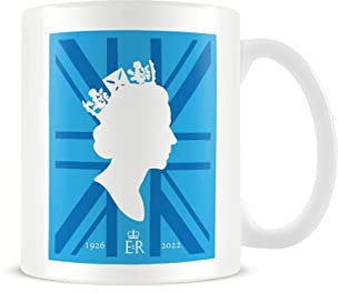 Queen Re Tazza moderna minimalista in ceramica bianca, 325 ml