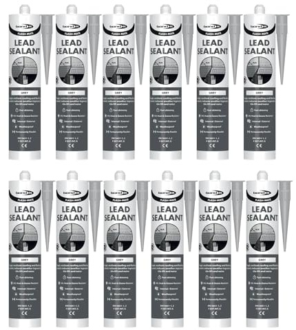 Bond It FLASH-MATE Low Modulus Lead Silicone Sealant – 12x Grey, 285ml | Weatherproof – UV Resistant – Roofing-Grade Neutral Cure Sealant | Silicone Sealant for Lead Flashing – Guttering & Cladding