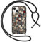 Votvloay Handyband Handyhülle für iPhone 14/iPhone 13 6,1 Hülle mit Band, Aesthetic Blumen Muster Case mit Kordel zum Umhängen, Silikon Weich TPU Bumper Stoßfest Schutzhülle für iPhone 14, Schwarz