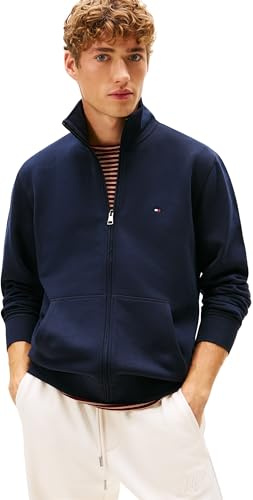 Tommy Hilfiger Essential Fleece Stand Collar Mw0mw41759 Felpa con Zip Unisex - Adulto (Pacco da 1)