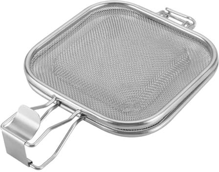 Qcbuegof Edelstahl Sandwich Grillrost Praktisches Backwerkzeug Sandwich Grillen Mesh Bratnetz für den professionellen Einsatz