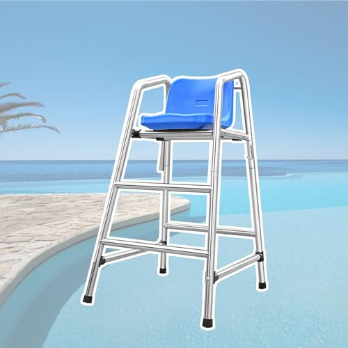 Chaises de sauveteur hautes, chaise longue de sauveteur pour piscines publiques, tabourets de bar d'extérieur pour piscine d'arrière-cour de plage de lac, tabouret de sauveteur confortable de 3,9 4,