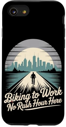 Ciclismo para trabajar sin hora pico aquí Viajes en bicicleta Carcasa para iPhone SE (2020) / 7 / 8