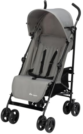 Bebeconfort Rainbow Kinderwagen leicht und neigbar, mehrere Positionen, zusammenklappbar, kompakt, für Kinder von 6 Monaten bis 4 Jahre bis 22 kg, Mineral Gray