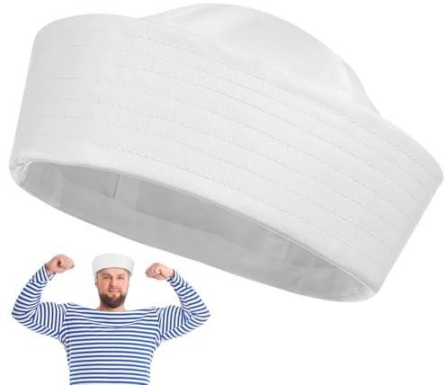 BESPORTBLE MatrosenmüTze Weiß 1 StüCk Sailor Hat Party ZubehöR Fisherman MüTze KostüM Hut FüR Halloween Maskerade Karneval Cosplay Erwachsene Meeres-Themenpartys