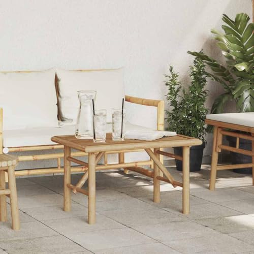 Frdhee Petite table basse pour canapé, table d'appoint, table basse marron 70 x 40 x 36 cm en bambou pour salon