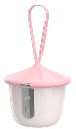 MOMMED UV-C Schnuller Sterilisator Tragbar, Schnullerbox mit 6 LED, Baby Schnuller Reiniger, Sterilisation in 1 Minuten, USB-C Wiederaufladbar, Schnuller Sterilisator für Zuhause und Reisen, Rosa