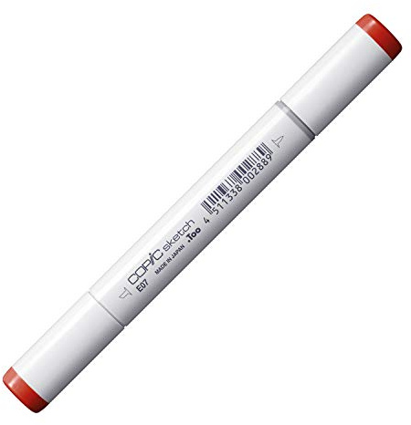 Copic Sketch Coloured Marker Pen - (E-07) Light Mahogany, For Art & Crafts, Colouring, Graphics, Highlighter, Design, Anime, Professional & Beginners, Art Supplies & Colouring Books