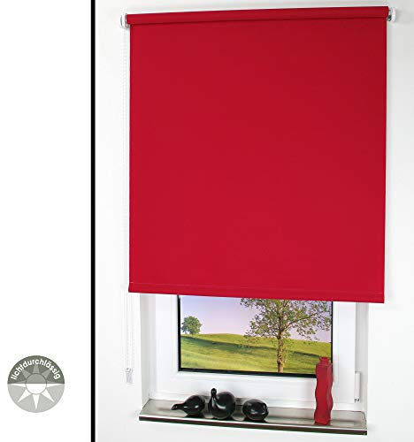 Liedeco Seitenzugrollo Uni-Tageslicht, rot, 62X180 cm