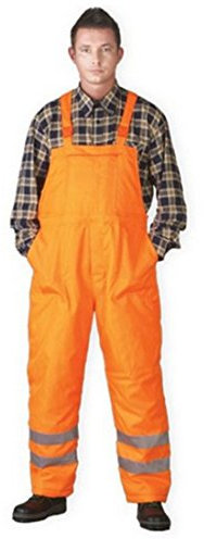 Winter-Warnhose gefüttert Gr. XL, Warnschutzhose, EN 471 Arbeitshose Arbeitslatzhose