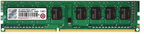 Transcend TS512MLK64W6H, 4 GB DDR3, 1600 Mhz, U-DIMM, 1Rx8 1.35 V Low Voltage