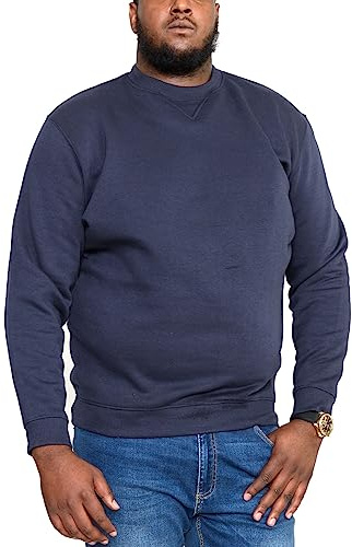 ROCKFORD CREW NECK POLY COTTON FLEECE SWEAT SHIRT (1616) SIZE 1XL TO 8XL, BLACK, GREY AND NAVY
