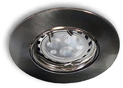 LICHT DISCOUNT LED Spot Einbaustrahler 12 V - 3,3 Watt MR11 Edelstahl Optik alu gebürstet - Einbauleuchte Lampe