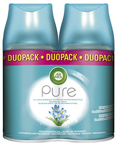 Air Wick Freshmatic Max Automatisches Duftspray Nachfüller, PURE Frühlingsfrische, Duo-Pack (2x250ml)