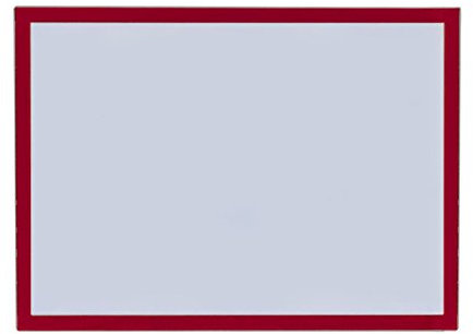 Bi-Office - Cadre d'affichage magnétique - A4 - rouge - 5 unités
