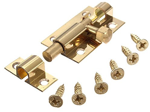 1.5/35mm Solid Brass Slide Door Bolt Lock Heavy Duty Gate Bolt Security Catch Latch