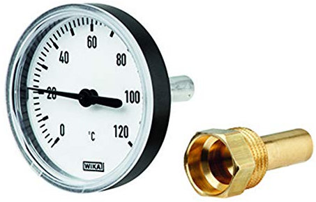 Wika Bimetall Zeigerthermometer Typ A43 Kunststoff 63 mm x 40 mm