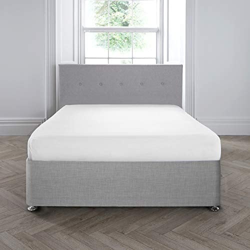 Appletree 200TC 35cm Deep Fitted Sheet, 100% Cotton White, Double
