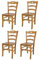 t m c s Tommychairs - Set 4 sedie modello Cuore per cucina bar e sala da pranzo, robusta struttura in legno di faggio color rovere e seduta in legno