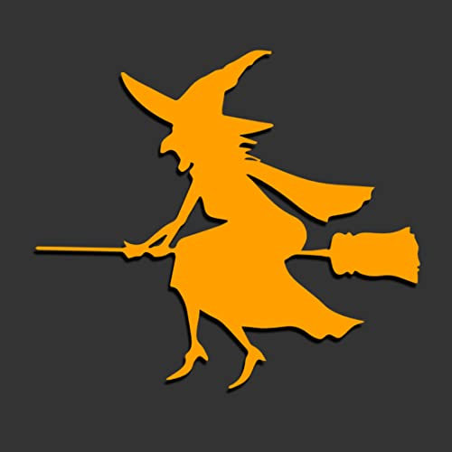 Decus Halloween Witch Hexe XL 0235 (orange) // Sticker OEM JDM Style Aufkleber