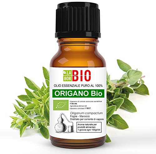 Origan Bio Huile Essentielle 100% Pure 5 ml - Aromatherapie Thérapeutique Alimentaire - Laborbio