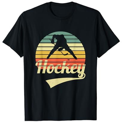 Hockey Vintage Eishockey Spieler Eishockey Retro Hockey T-Shirt