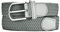 MASADA Stoffgürtel - Dehnbarer Stretch-Gürtel für Damen und Herren 3,2 cm breit elastisch 110-120 cm lang - Hellgrau