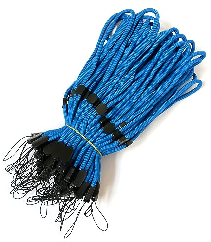 trage.band® verstellbares Handgelenk-Trageband, 50 St blau | Kurze verstellbare Trageschlaufe zum Markieren und Tragen verschiedener Gegenstände. Zuverlässig, bequem und hochwertig.