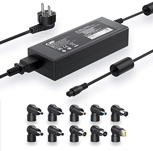 CYD 90 W【Caricatore 10 in 1】 Alimentatore di rete universale per notebook, adattatore AC 18,5 V 19 V 19,5 V 20 V per laptop HP Stream, Asus Vivobook, Lenovo Ideapad, Dell Inspiron, Acer Aspire