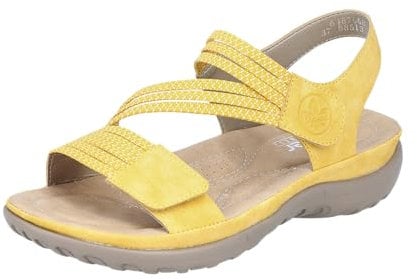 Rieker Women's 64870 Sandal, Yellow, 3.5 UK