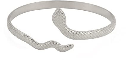 kkjoy Edelstahl Schlangenmanschette Armreif Armband Verstellbarer Armring Armband Halloween Schmuck für Damen Herren
