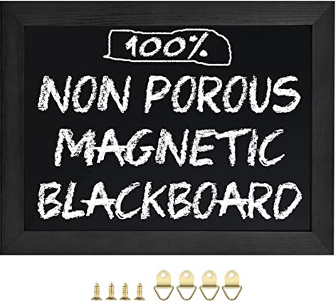 Umtiti Blackboard Magnetische Tafel, 13 x 17(33cm x 43cm), Kiefernholz gerahmt rustikale Vintage Dekor. Kreidetafel für Hochzeit, Küche, Bar, Restaurant, Menü für Zuhause(HB-BK-3343) DE