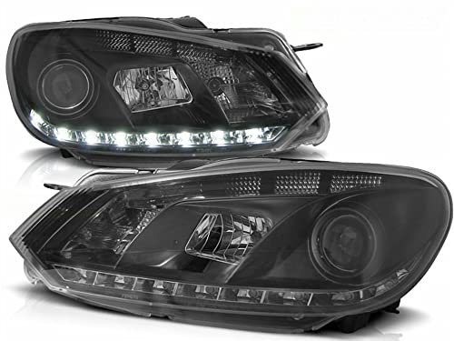 Tuning-Tec LED Tagfahrlicht Scheinwerfer in schwarz für VW Golf 6 VI